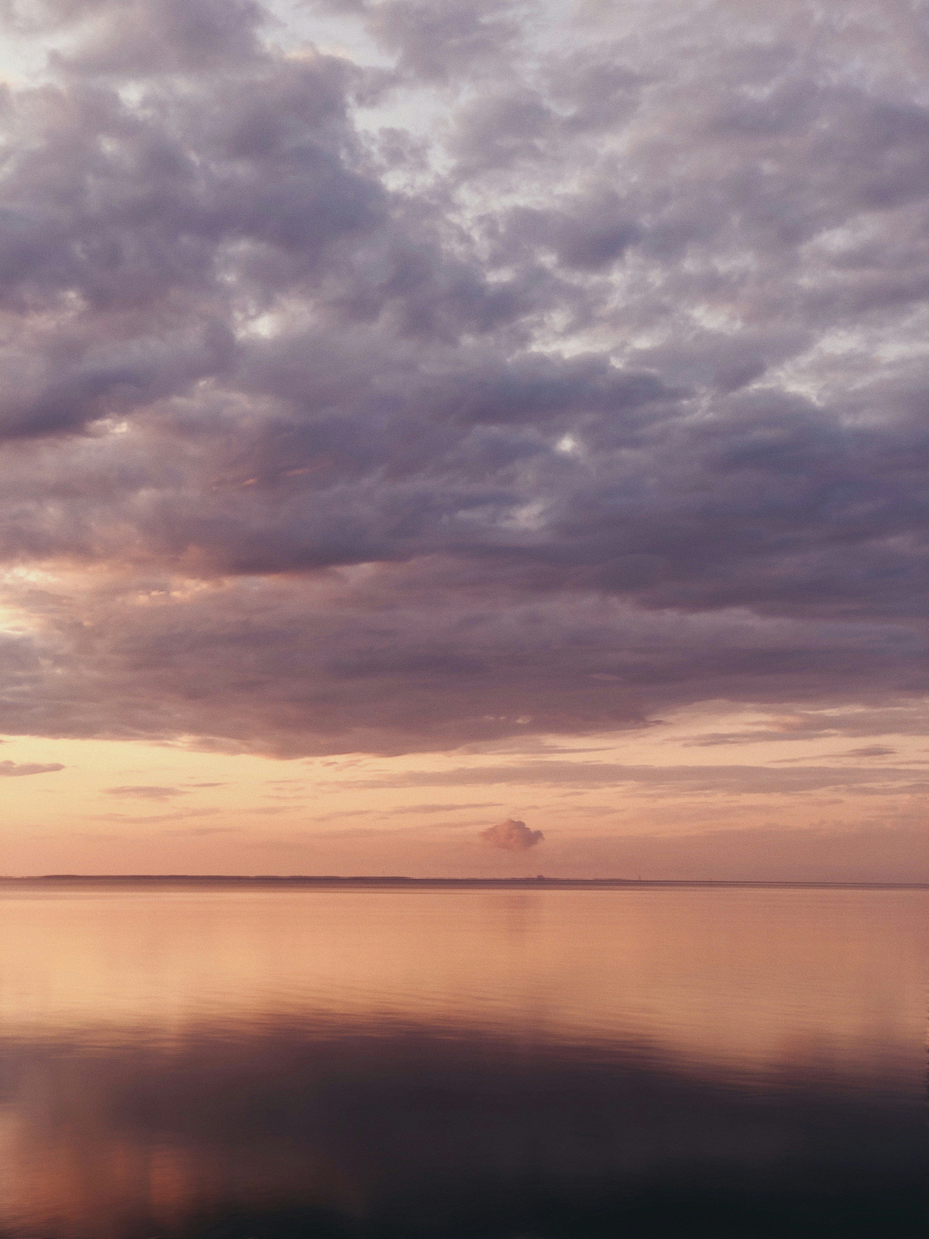 gray clouds over the sea